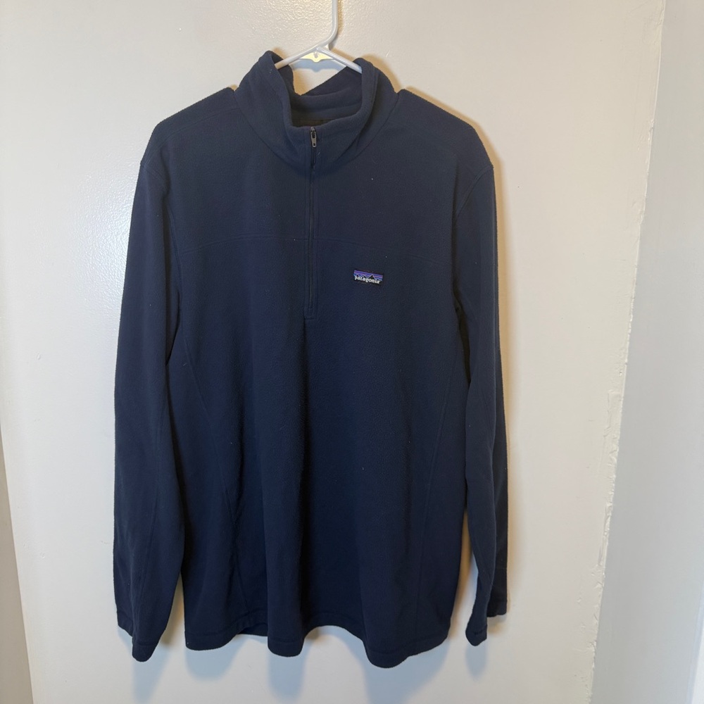 Patagonia‎ Micro D Fleece Pullover navy blue men's size XL